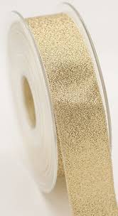 25mm Glitter Ribbon 30 Mtr Roll Gold